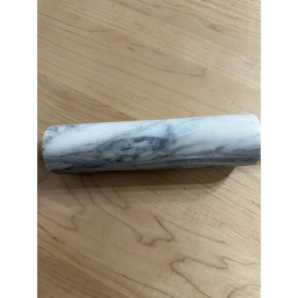 Polished Marble Stone Rolling Pin 18in Dough Roller Heavy Duty 10in Stone Barrel